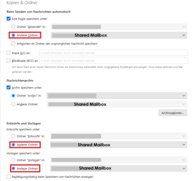 Thunderbird Kontoeinstellungen; Details in der Beschreibung