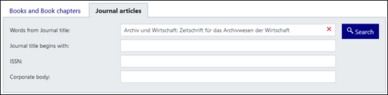 Screenshot interlibrary loan article search for journal title