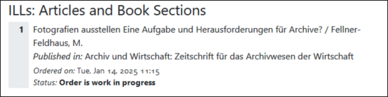 Screenshot interlibrary loan article view in library account