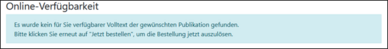 Screenshot Fernleihe Aufsatz Informationen zur Online-Verfügbarkeit