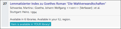 Screenshot interlibrary loan title available in Siegen