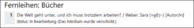 Screenshot Fernleihe Ansicht im Bibliothekskonto
