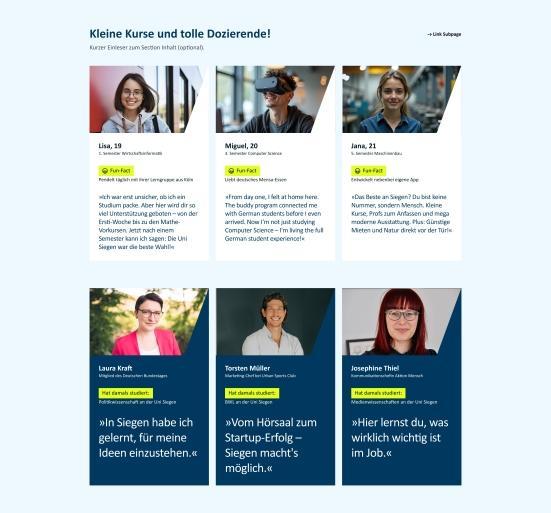 Bild des Testimonials with Fun Fact Blocks