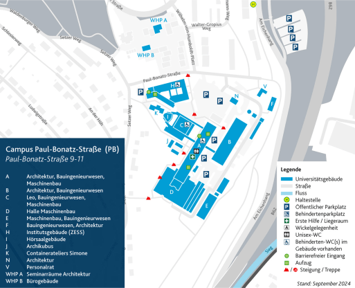 Lageplan Camppus Paul-Bonatz-Straße (PB)