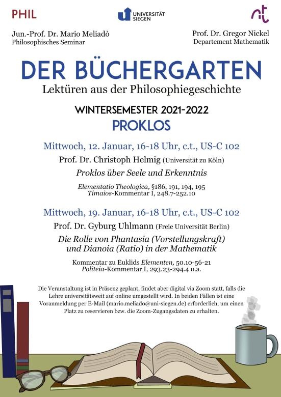 Plakat zum Büchergarten zu Proklos