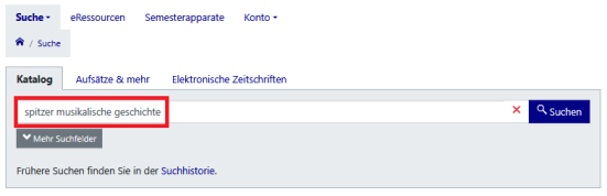 Beispielsuche nach einem Buchtitel