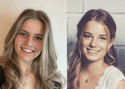 Forschungspraktikantinnen Carolina Helsper und Sophie Zimmermann