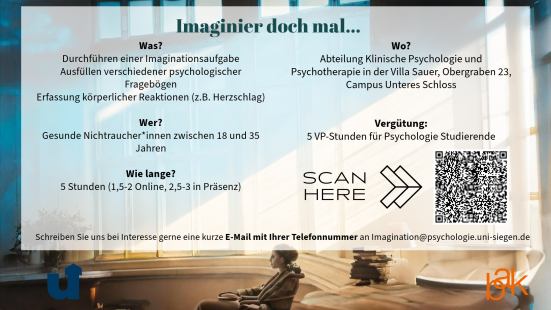 Flyer zur Imaginationsstudie