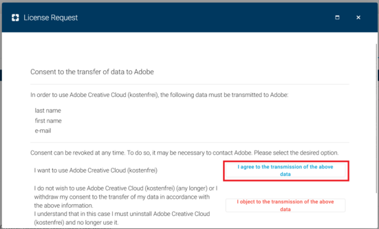 Consent to the Transfer of Data