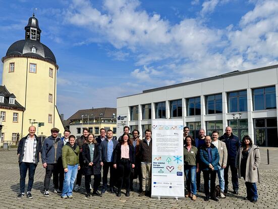 Gruppenbild auf dem Schlossplatz