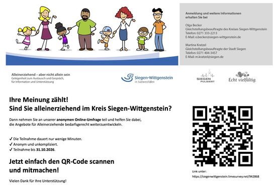 Plakat Befragung Alleinerziehende