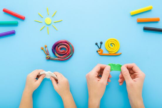 Sommerliche Knetfiguren