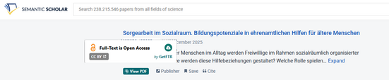 Beispiel eines GetFTR-Links in Semantic Scholar