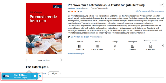 Ansicht eines Libkey Nomad Hinweises bei Amazon