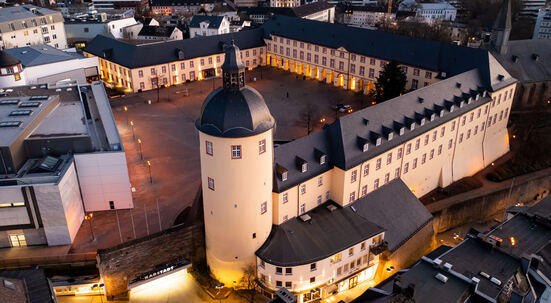 Luftaufnahme: Campus Unteres Schloss von oben