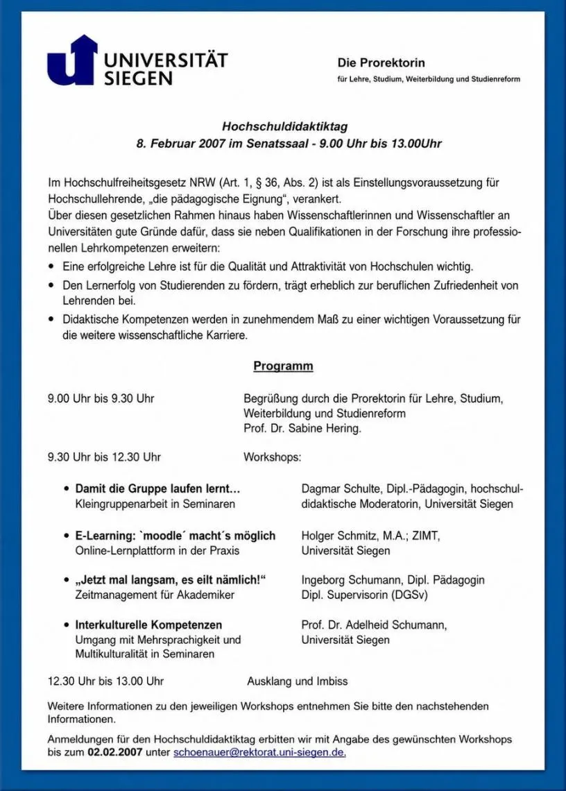 1. Hochschuldidaktiktag