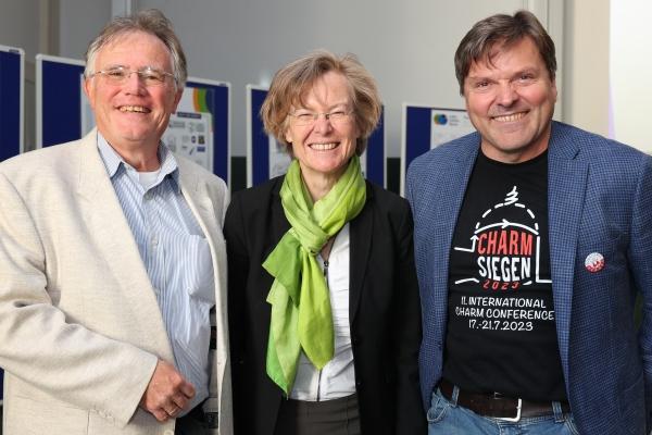 Prof. Dr. Thomas Mannel, Prof. Dr. Stefanie Reese, Prof. Dr. Alexander Lenz (v.l.n.r.)