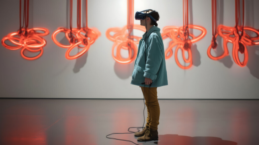 kunstinstallation_mit_rot_leuchtender_lichtskulptur_-_kostenloses_foto_auf_cc