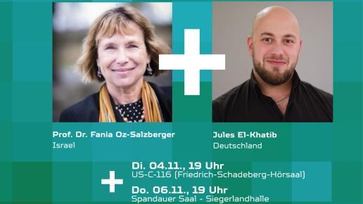 Veranstaltung Dialog Israel Palästina Fania Oz-Salzberger Jules El-Khatib