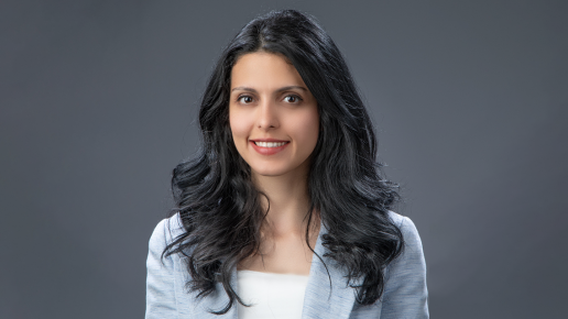young woman with long hair