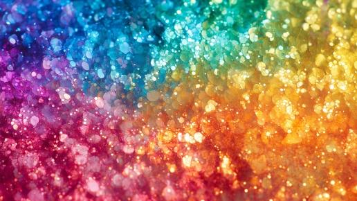 Glitzer in Regenbogenfarben