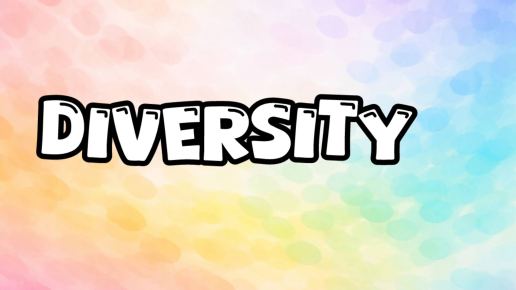 a colorful background in which is written word ''Diversity''