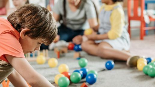 Children playing at daycare.