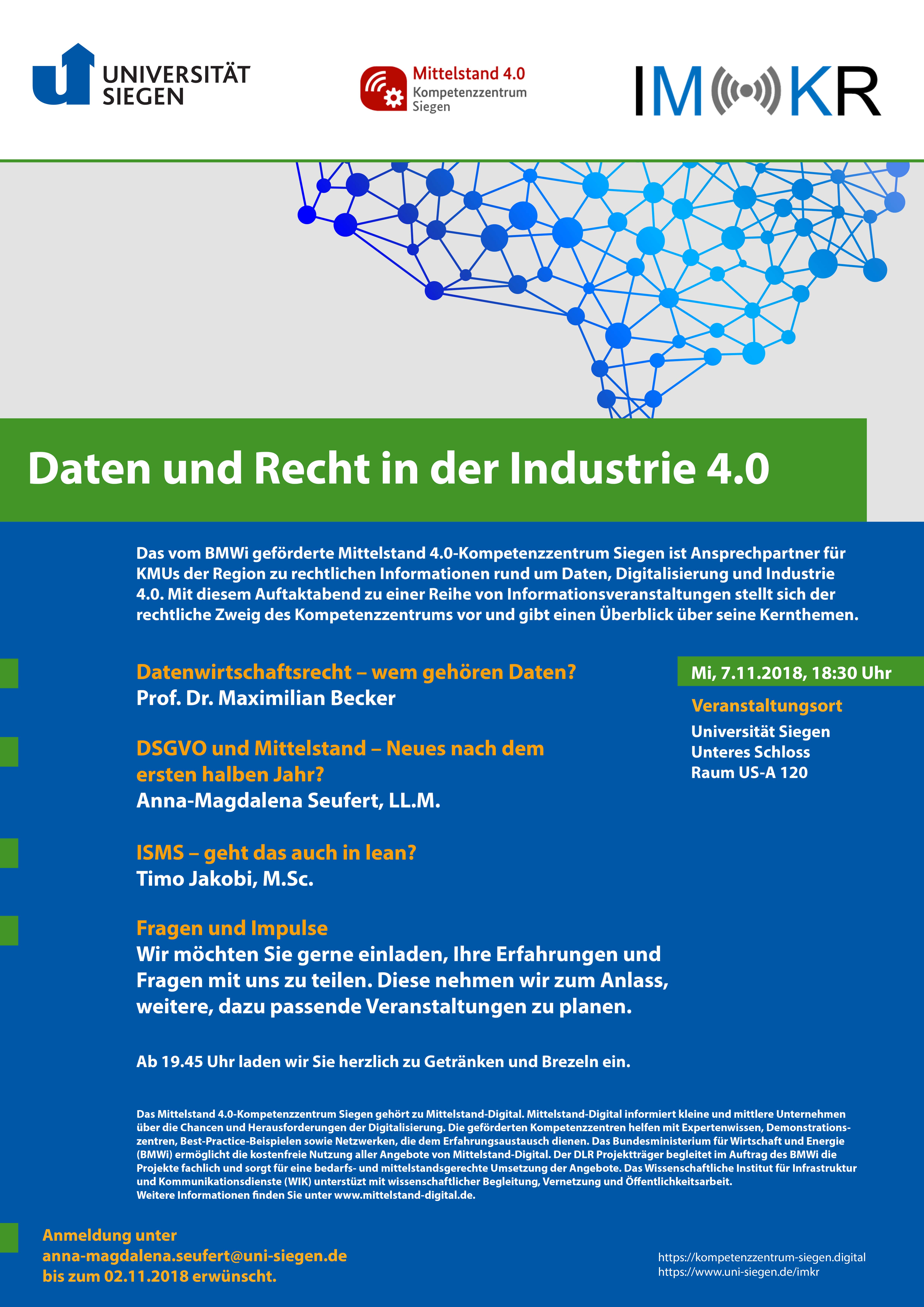 Daten und Recht in der Industrie 4.0