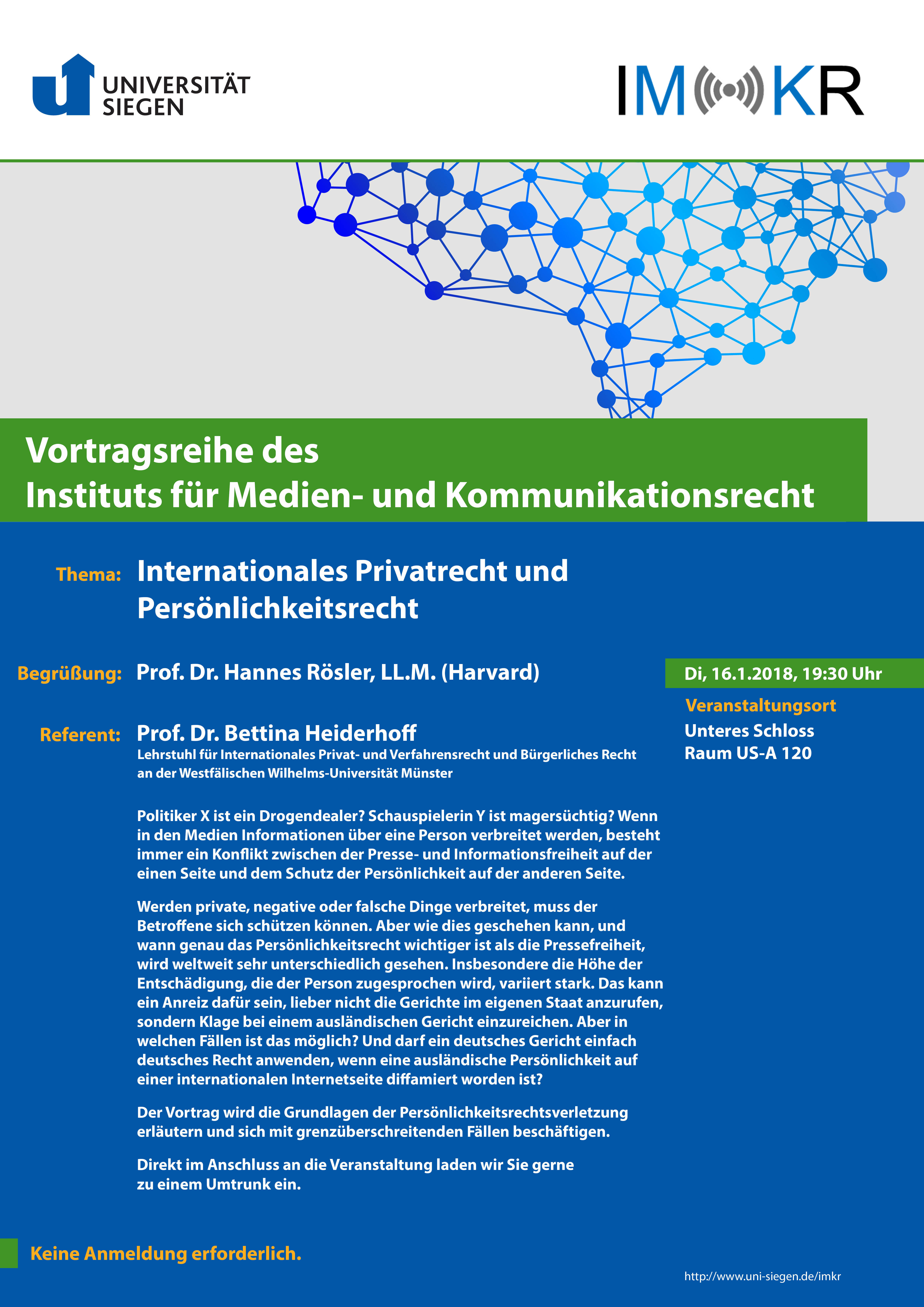 Plakat IPR - Prof. Heiderhoff