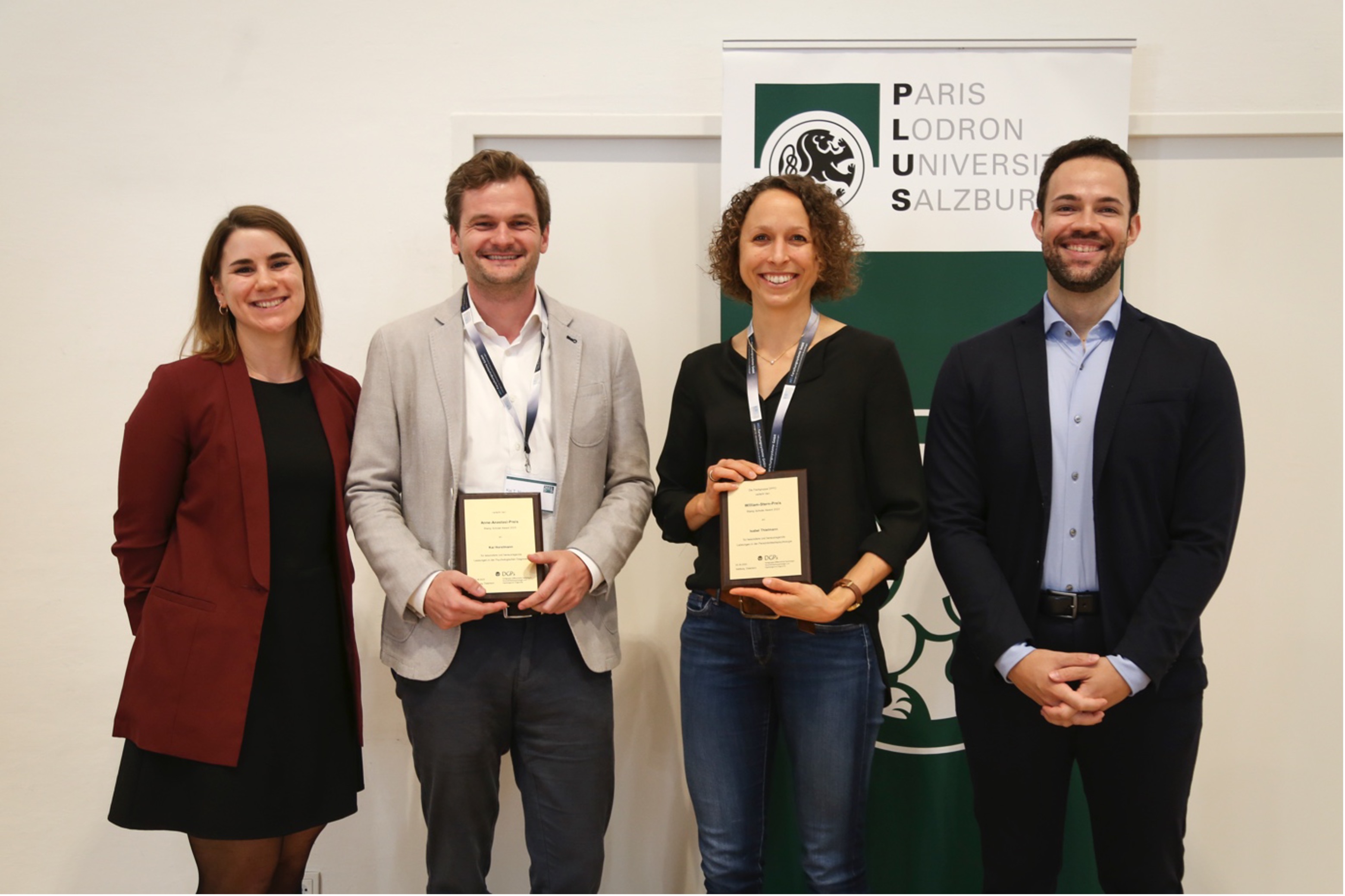 Award ceremony Anne-Anastasi-Preis Kai Horstmann and Isabel Thielmann