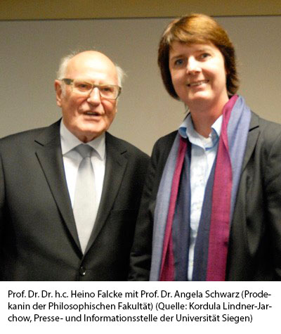 Ehrendoktor Falcke und Prodekanin Prof. Dr. Schwarz