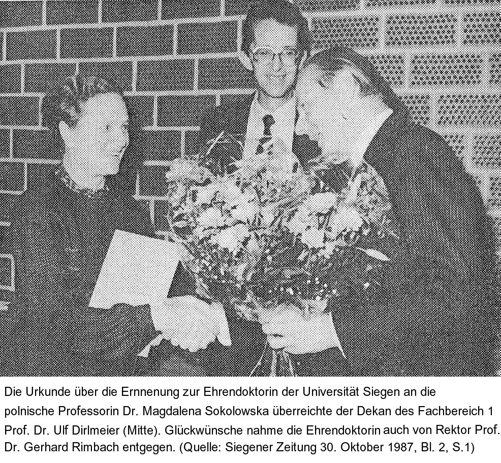 Ehrendoktor Falcke und Prodekanin Prof. Dr. Schwarz