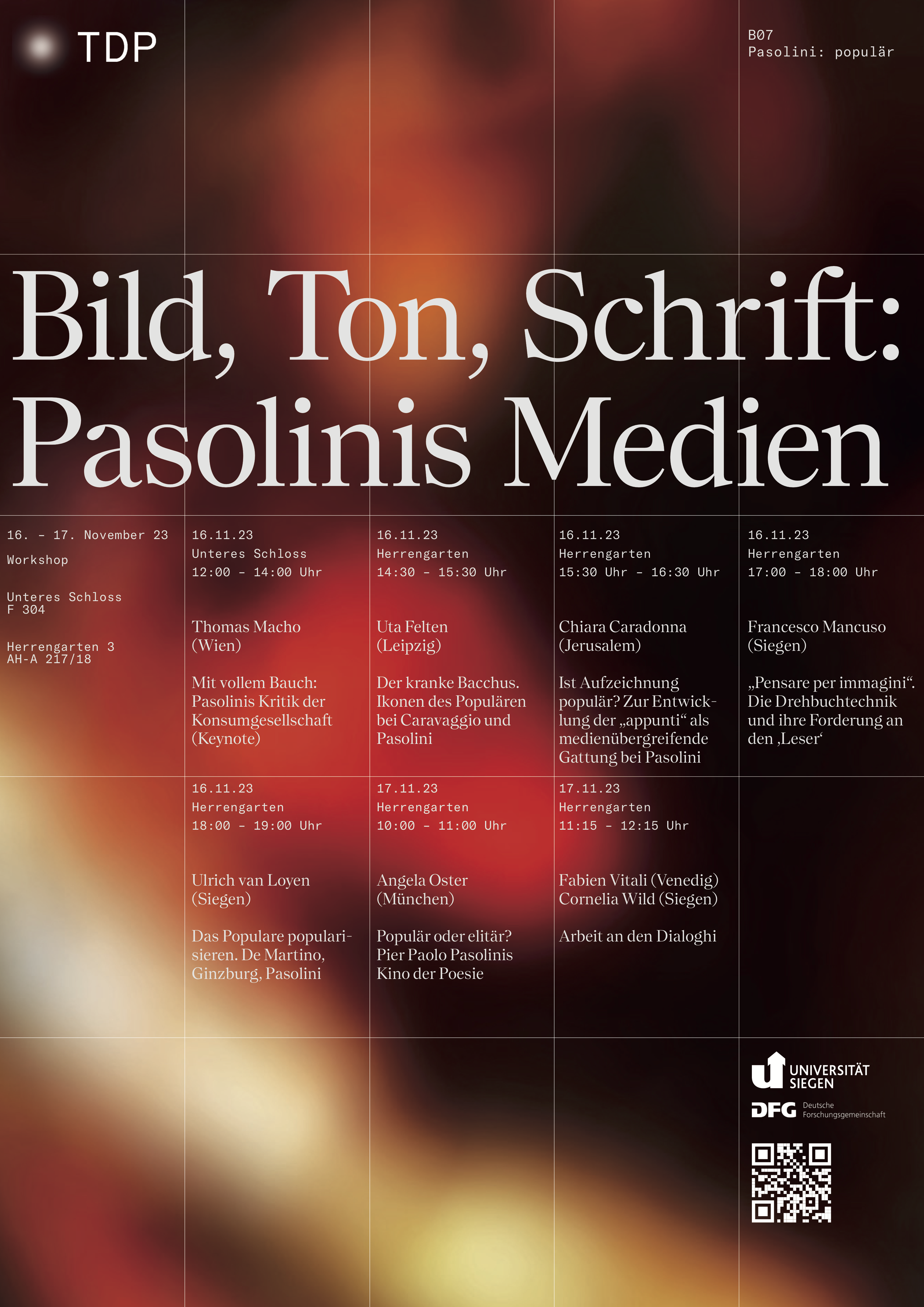 Workshop Bild, Ton, Schrift: Pasolinis Medien