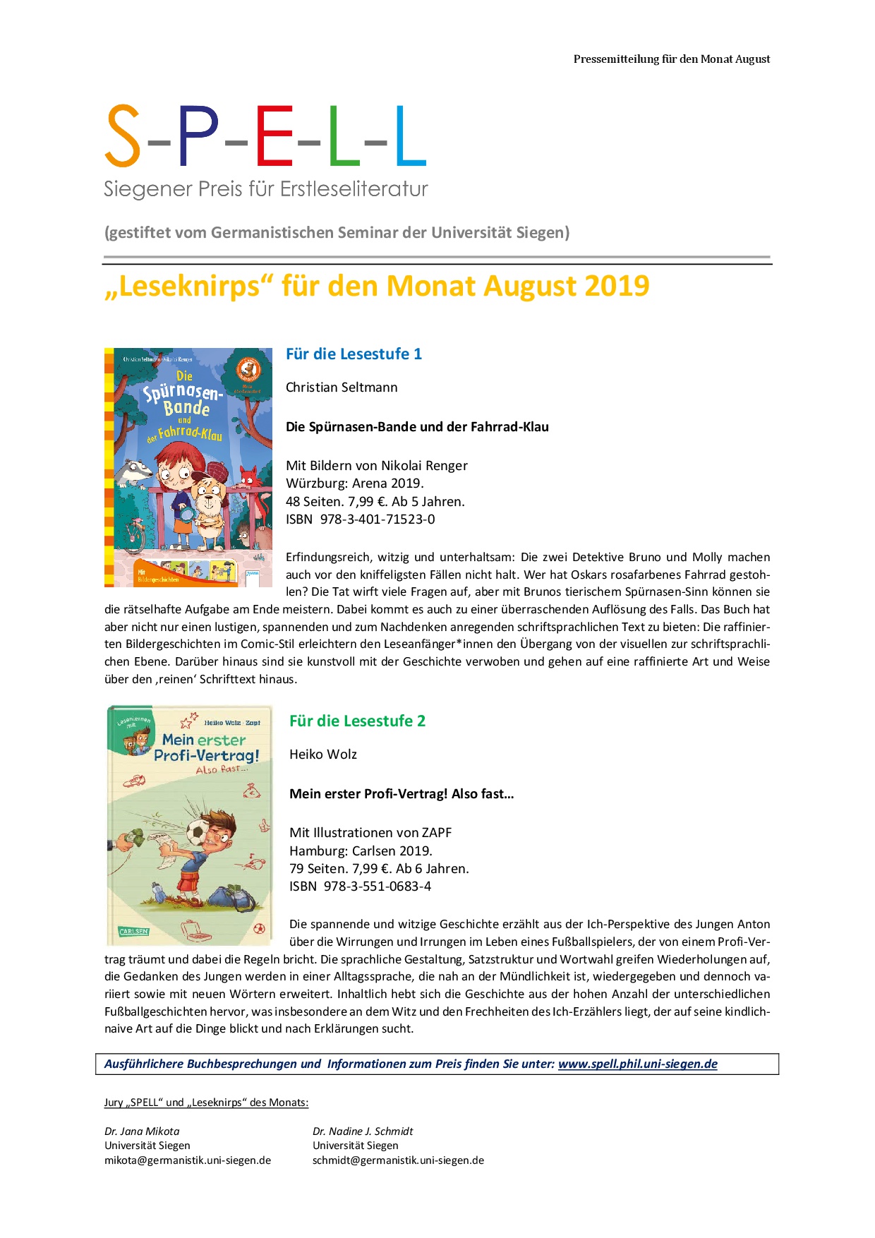 Pressemitteilung SPELL August_2019