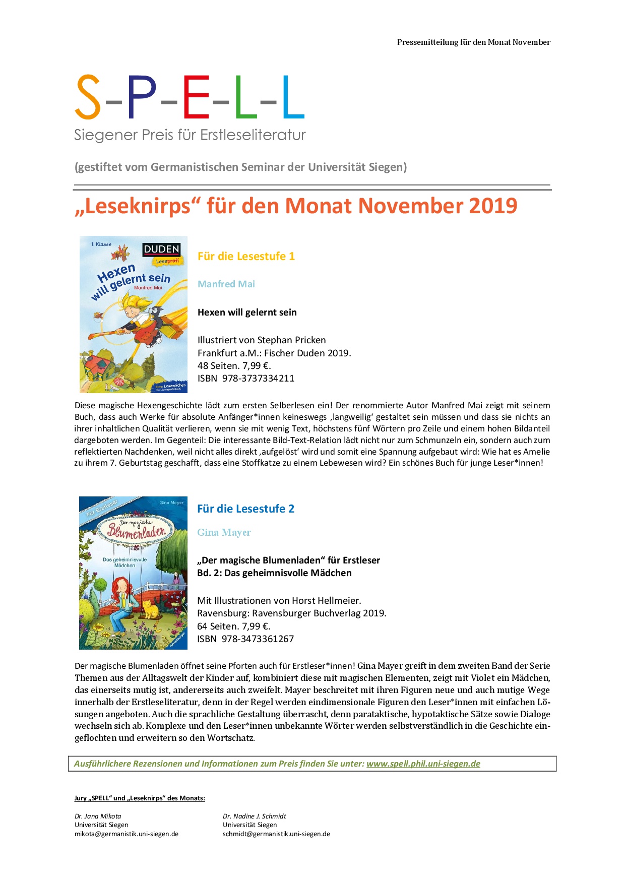 Pressemitteilung SPELL November_2019