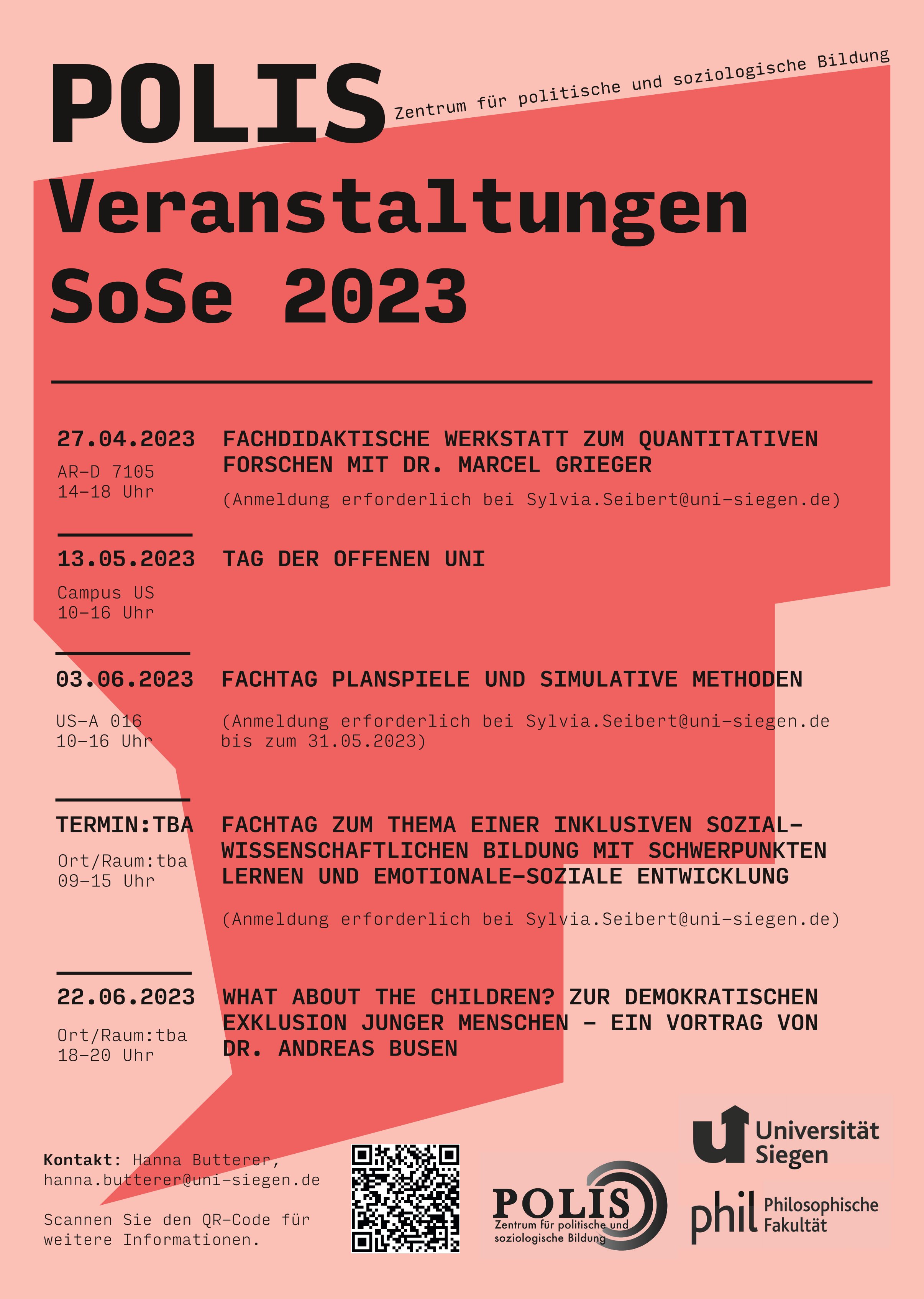 Veranstaltungen POLIS SoSe 2023