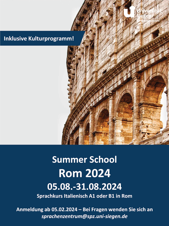 Summer School Roma 2024 Flyer