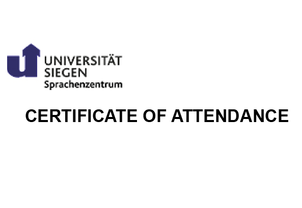 certificate of attendance