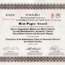 ICIRA 2012 Best Paper Award