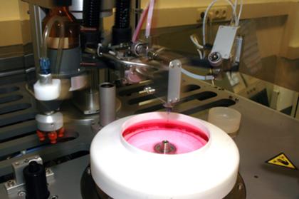 Farbstoffbeschichtung einer Dye Laser Disc (DLD)