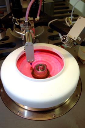 Farbbeschichtung einer Dye Laser Disc (DLD)