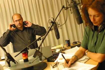 Sendungsvorbereitung im Studio 2, Funkhaus Europa, WDR