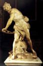 Ginanlorenzo Berninis Skulptur 'David' in der Villa Borghese, Rom