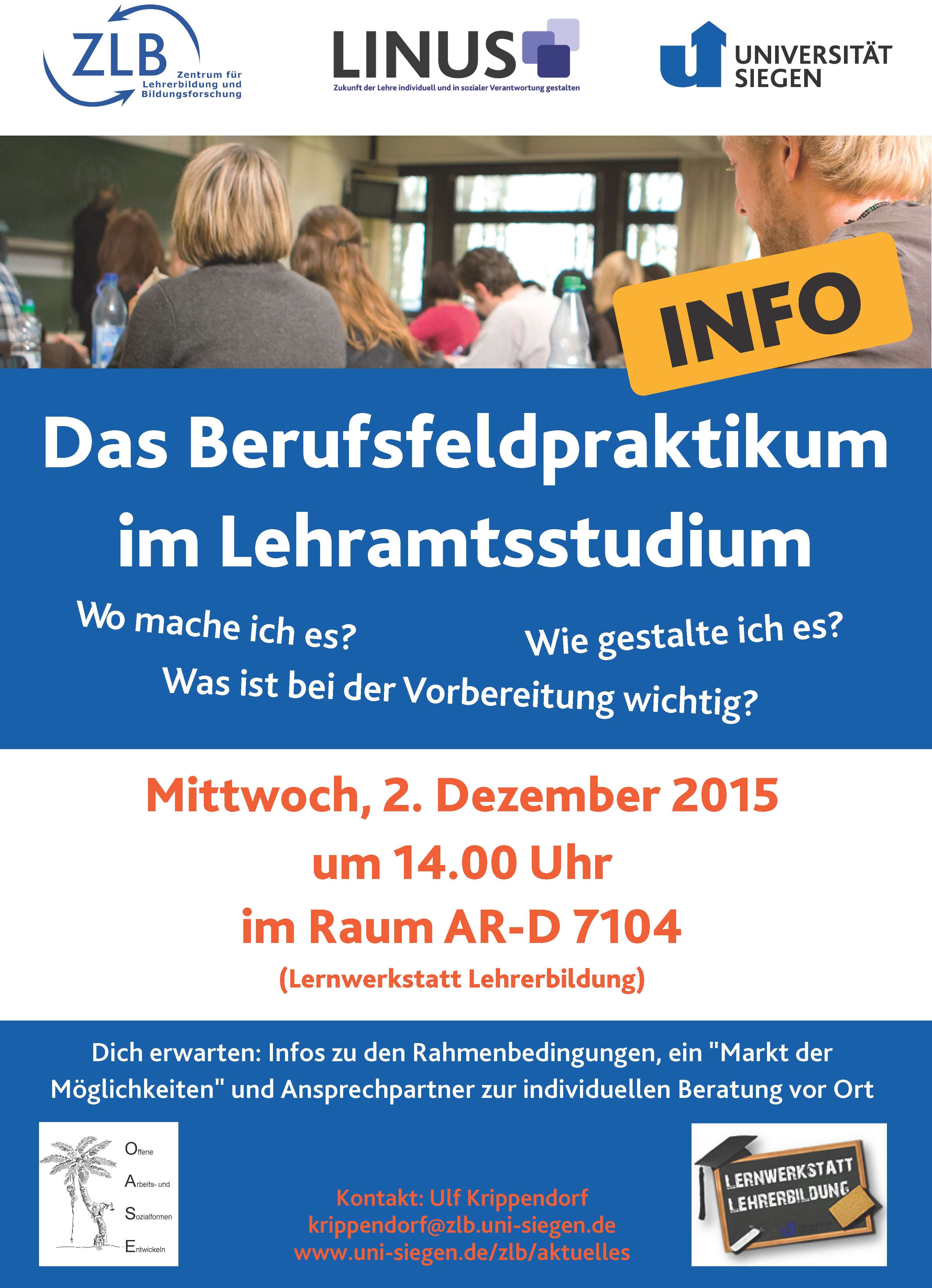 Infoveranstaltung Zum Berufsfeldpraktikum Zentrum F r Lehrerbildung 